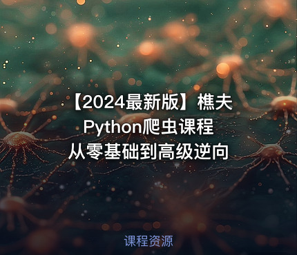 【2024最新版】樵夫Python爬虫课程 从零基础到高级逆向