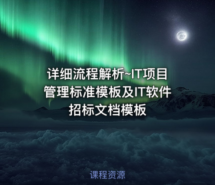 详细流程解析~IT项目管理标准模板及IT软件招标文档模板