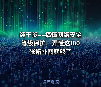 纯干货--搞懂网络安全等级保护，弄懂这100张拓扑图就够了