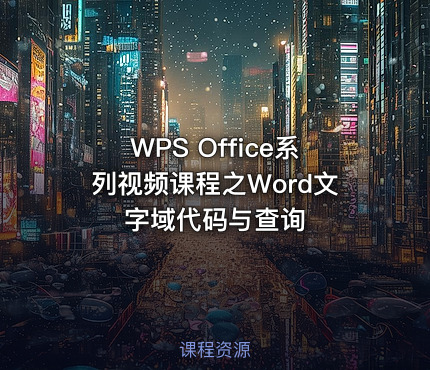 WPS Office系列视频课程之Word文字域代码与查询