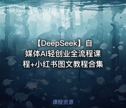 🐳 【DeepSeek】自媒体AI轻创业全流程课程+小红书图文教程合集
