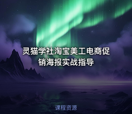 灵猫学社淘宝美工电商促销海报实战指导