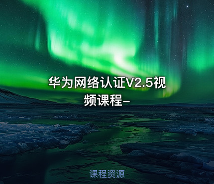华为网络认证V2.5视频课程-