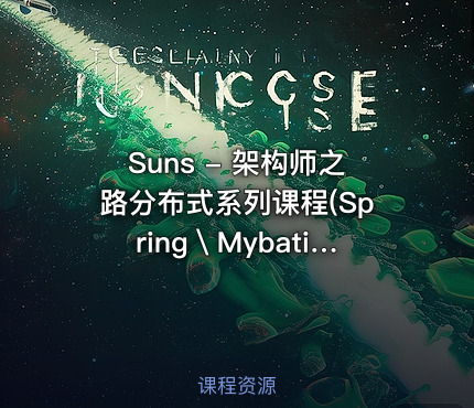 Suns - 架构师之路分布式系列课程(Spring＼Mybatis＼Netty＼RPC) 价值数千元