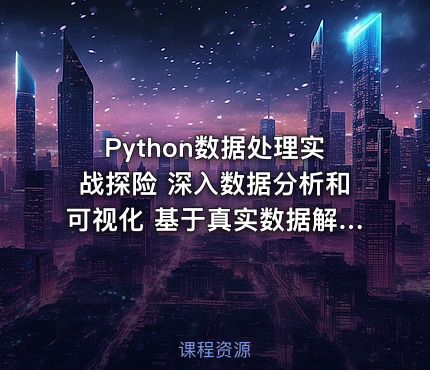 Python数据处理实战探险 深入数据分析和可视化 基于真实数据解决实际场景难题