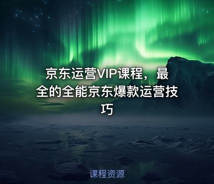京东运营VIP课程，最全的全能京东爆款运营技巧