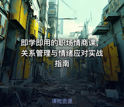 即学即用的职场情商课，关系管理与情绪应对实战指南