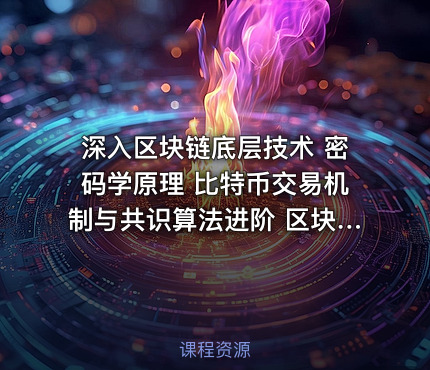 深入区块链底层技术 密码学原理 比特币交易机制与共识算法进阶 区块链技术精髓全攻略