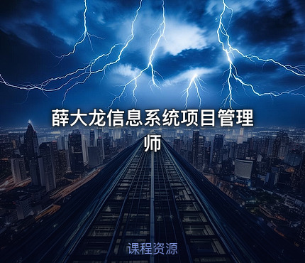 薛大龙信息系统项目管理师