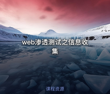 web渗透测试之信息收集