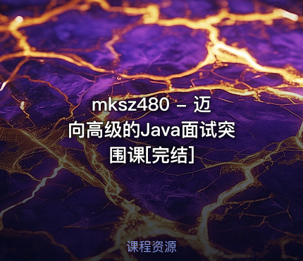 mksz480 - 迈向高级的Java面试突围课[完结]