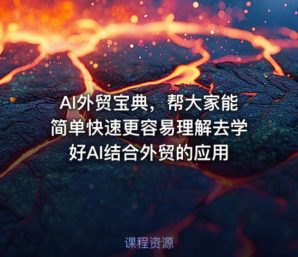 AI外贸宝典，帮大家能简单快速更容易理解去学好AI结合外贸的应用