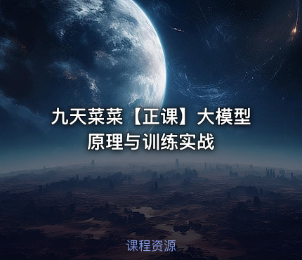 九天菜菜【正课】大模型原理与训练实战