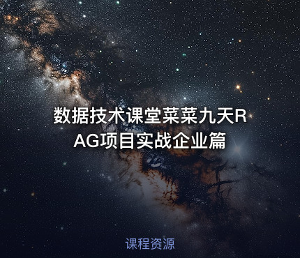 数据技术课堂菜菜九天RAG项目实战企业篇