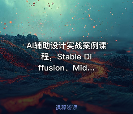 AI辅助设计实战案例课程，Stable Diffusion、Midjourney与PS协作技巧实操教学，掌握前沿AI辅助设计技术