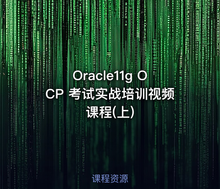Oracle11g  OCP 考试实战培训视频课程(上)