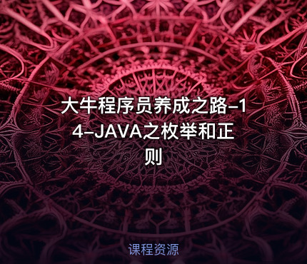 大牛程序员养成之路-14-JAVA之枚举和正则