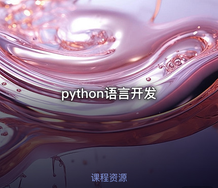 python语言开发