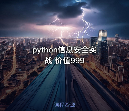 python信息安全实战 价值999