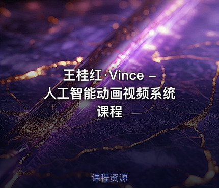 王桂红·Vince - 人工智能动画视频系统课程