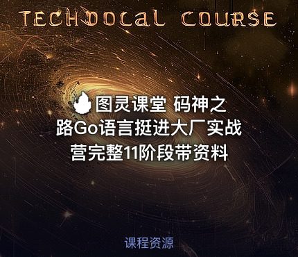🔥 图灵课堂 码神之路Go语言挺进大厂实战营完整11阶段带资料