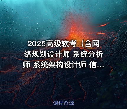 2025高级软考（含网络规划设计师 系统分析师 系统架构设计师 信息系统项目管理师）