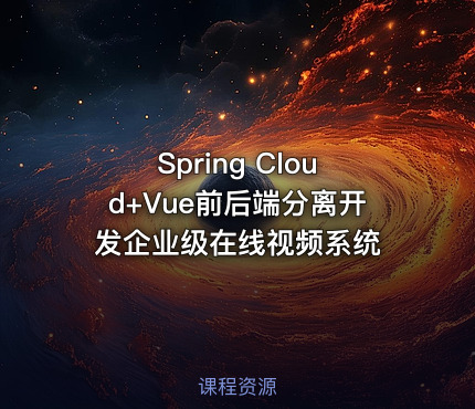 Spring Cloud+Vue前后端分离开发企业级在线视频系统