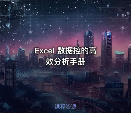 Excel 数据控的高效分析手册
