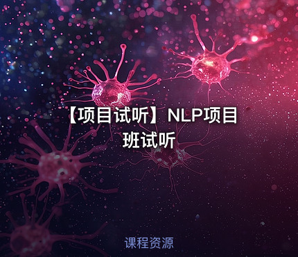 【项目试听】NLP项目班试听