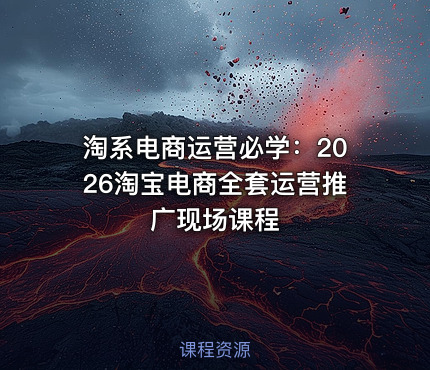 淘系电商运营必学：2026淘宝电商全套运营推广现场课程