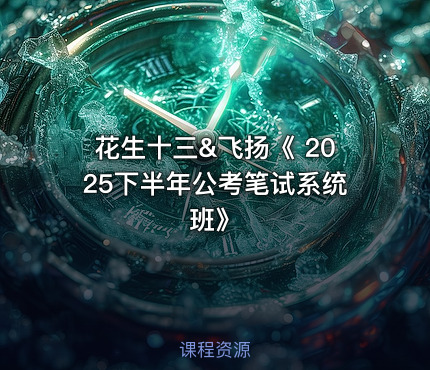 花生十三&飞扬《 2025下半年公考笔试系统班》