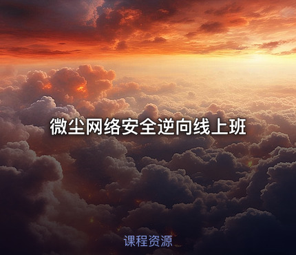 微尘网络安全逆向线上班