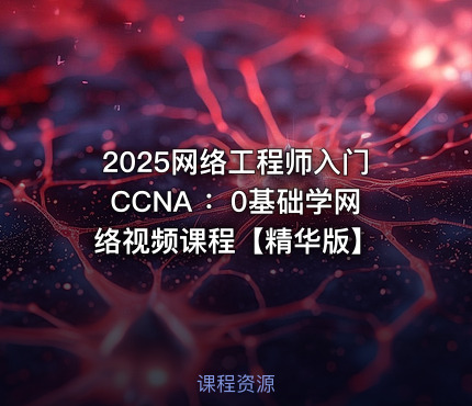 2025网络工程师入门CCNA ：0基础学网络视频课程【精华版】