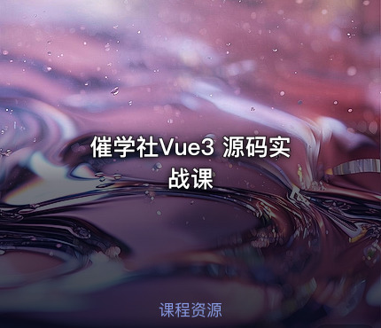 催学社Vue3 源码实战课