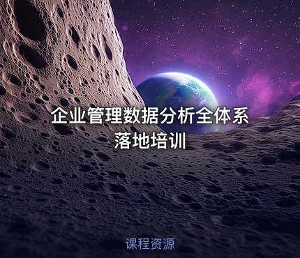 企业管理数据分析全体系落地培训