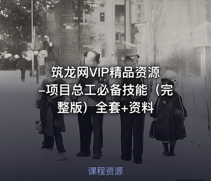 筑龙网VIP精品资源 -项目总工必备技能（完整版）全套+资料
