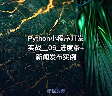 Python小程序开发实战__06_进度条+新闻发布实例