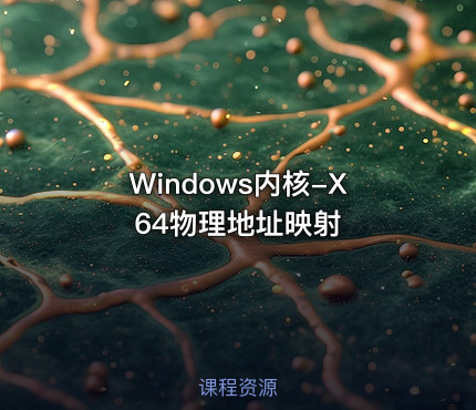 Windows内核-X64物理地址映射