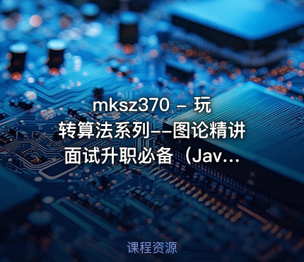 mksz370 - 玩转算法系列--图论精讲 面试升职必备（Java版）