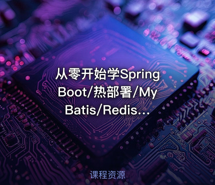从零开始学SpringBoot/热部署/MyBatis/Redis/持久化