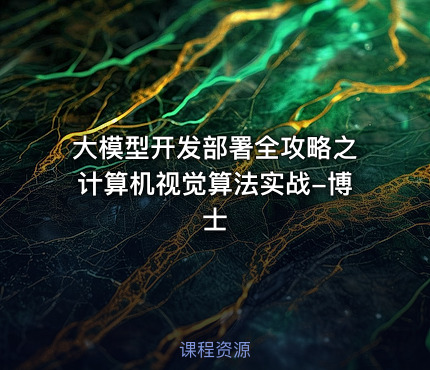 大模型开发部署全攻略之计算机视觉算法实战-博士