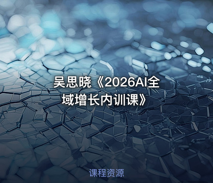 吴思晓《2026AI全域增长内训课》