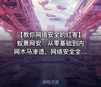 【教你网络安全的红客】蚁景网安：从零基础到内网木马渗透，网络安全全套教程