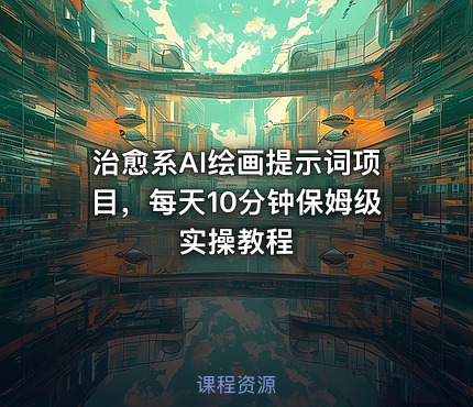 治愈系AI绘画提示词项目，每天10分钟保姆级实操教程