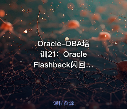 Oracle-DBA培训21：Oracle Flashback闪回恢复管理