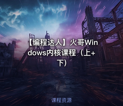 【编程达人】火哥Windows内核课程（上+下)