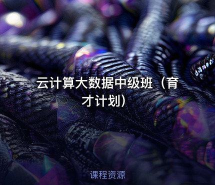 云计算大数据中级班（育才计划）