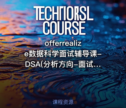 offerrealize数据科学面试辅导课-DSA(分析方向-面试真题)