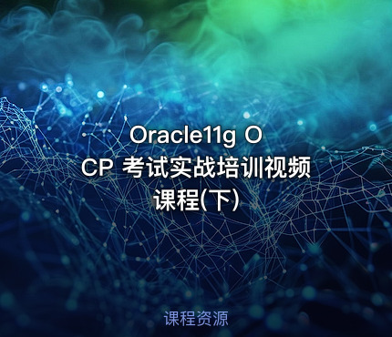 Oracle11g OCP 考试实战培训视频课程(下)