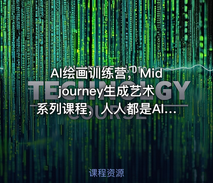 AI绘画训练营，Midjourney生成艺术系列课程，人人都是AI艺术家